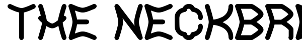 The Neckbreaker St font preview